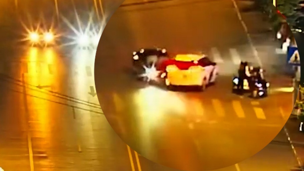 司機睡著轎車逆行沖撞，危急時刻警車一橫，救下五條人命！