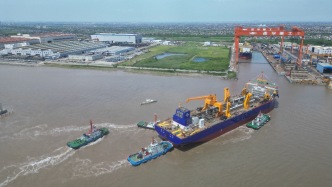 振華重工添基建利器！兩艘自主研制的亞洲最大耙吸挖泥船下水