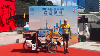 橫跨歐亞大陸1.2萬公里，63歲比利時男子騎行4個多月到達上海