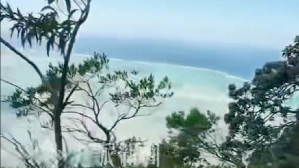 中國博主在國外旅行時，冒險沿崖壁幫游客找到墜崖兒子