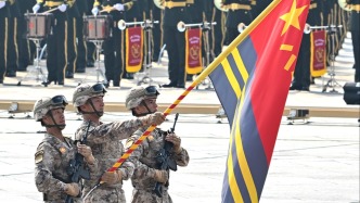 网络空间部队方队：首次接受祖国和人民检阅