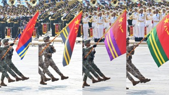 第1現(xiàn)場·九三閱兵⑤｜4支戰(zhàn)略兵種方隊擎新軍旗首次亮相
