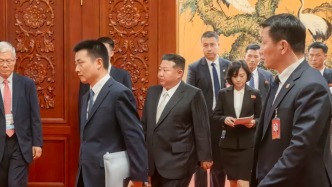 视频丨中朝两党两国最高领导人会谈结束，金正恩离开人民大会堂