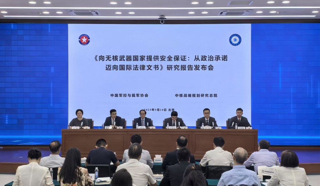 报告：向无核国家提供安保承诺对促进核裁军与核不扩散，具有重要意义