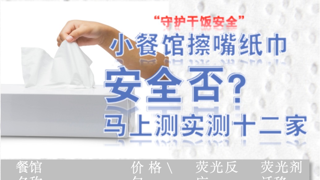 “紙”得警惕！實(shí)測12款街邊餐館擦嘴紙巾結(jié)果出爐