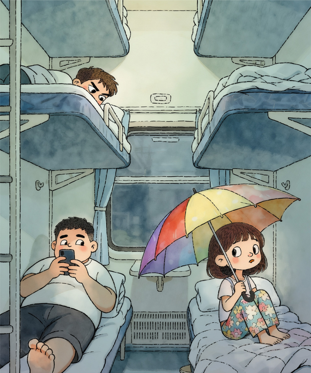 澎湃漫评｜卧铺打伞，是乘客太敏感了吗