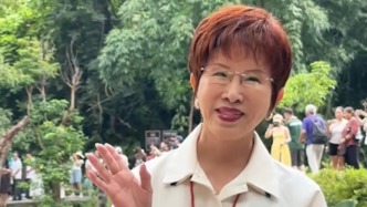 洪秀柱現(xiàn)身貴州小七孔景區(qū)，笑容洋溢、親和力拉滿