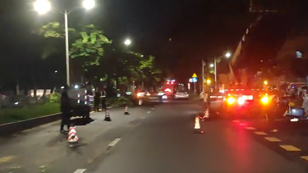 应对台风“桦加沙”，深圳连夜修剪路边树枝