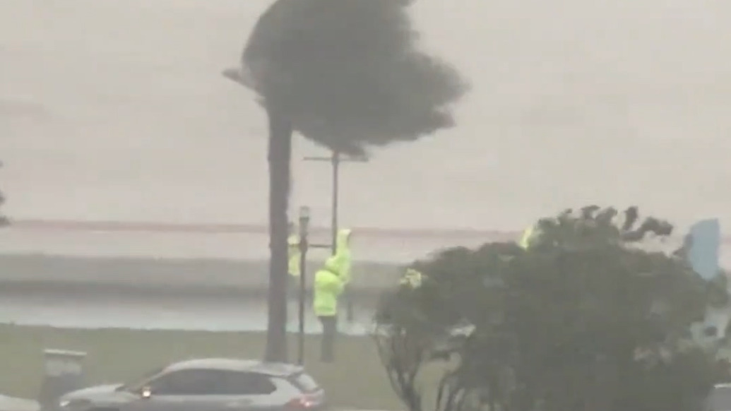 直擊臺風“樺加沙”丨珠海海景房業(yè)主窗邊記錄狂風大浪：感到樓體在晃動