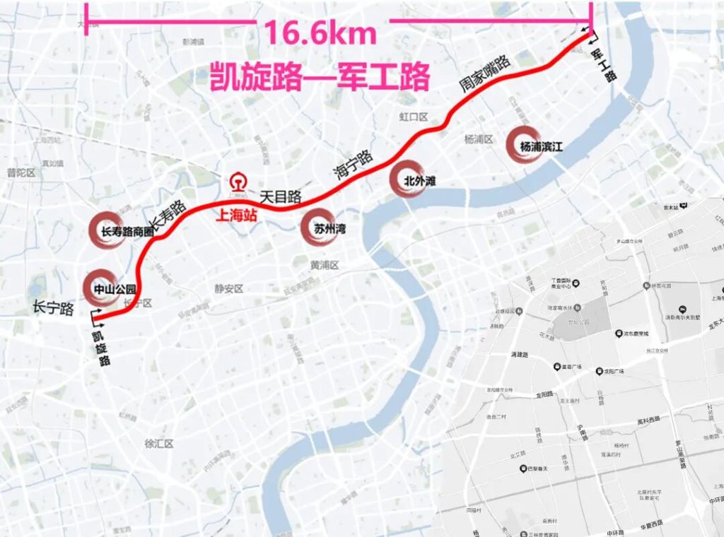 上海北横中运量工程9月28日开工