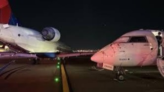 達(dá)美航空兩客機(jī)相撞！乘客回憶：客機(jī)硬著陸后沖出跑道，飛行員猛踩剎車