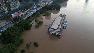 郁江今年第1號(hào)、2號(hào)洪水接連來襲，廣西南寧迎防汛大考