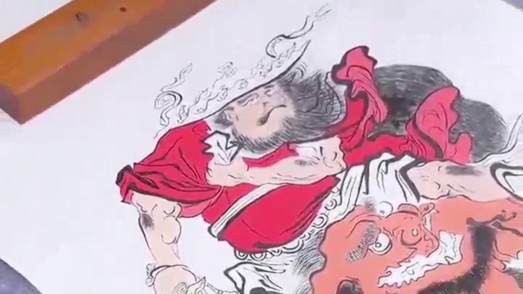 打卡钟馗文化园：百人千面画钟馗，一笔一画传民俗