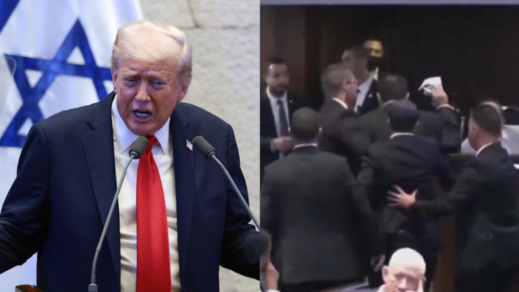 特朗普演讲现场遇突发事件：以色列议员高喊“种族灭绝”被驱离