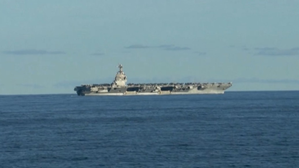 美国“福特”号航母出动，驶往加勒比海