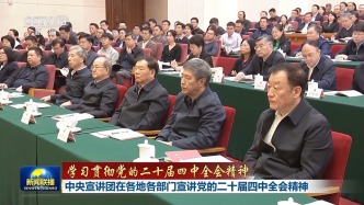 视频丨中央宣讲团在各地各部门宣讲党的二十届四中全会精神