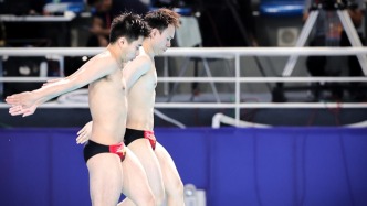 謝思埸黃博文十五運(yùn)會(huì)跳水男子雙人3米板奪金