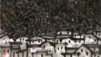 复旦大学老校门边上，复旦艺术馆四展齐开