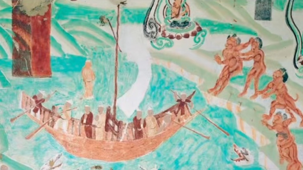 敦煌壁畫中的古老風(fēng)帆