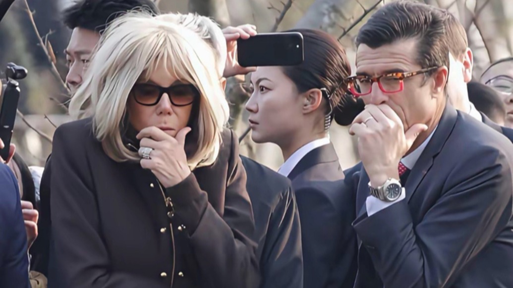 中國(guó)保鏢近身保護(hù)法國(guó)第一夫人，網(wǎng)友直呼“又颯又美”