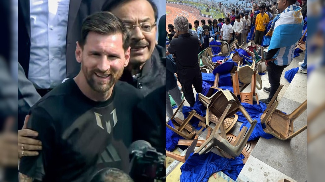 “花了钱人影都没看到”,梅西印度活动只待10分钟,球迷暴怒砸场