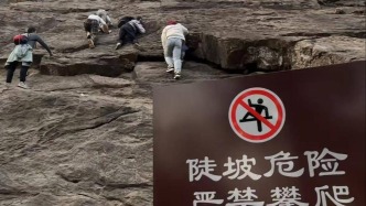 家长无防护带娃挑战岳麓山野爬路线，景区：擅自进入风险自负