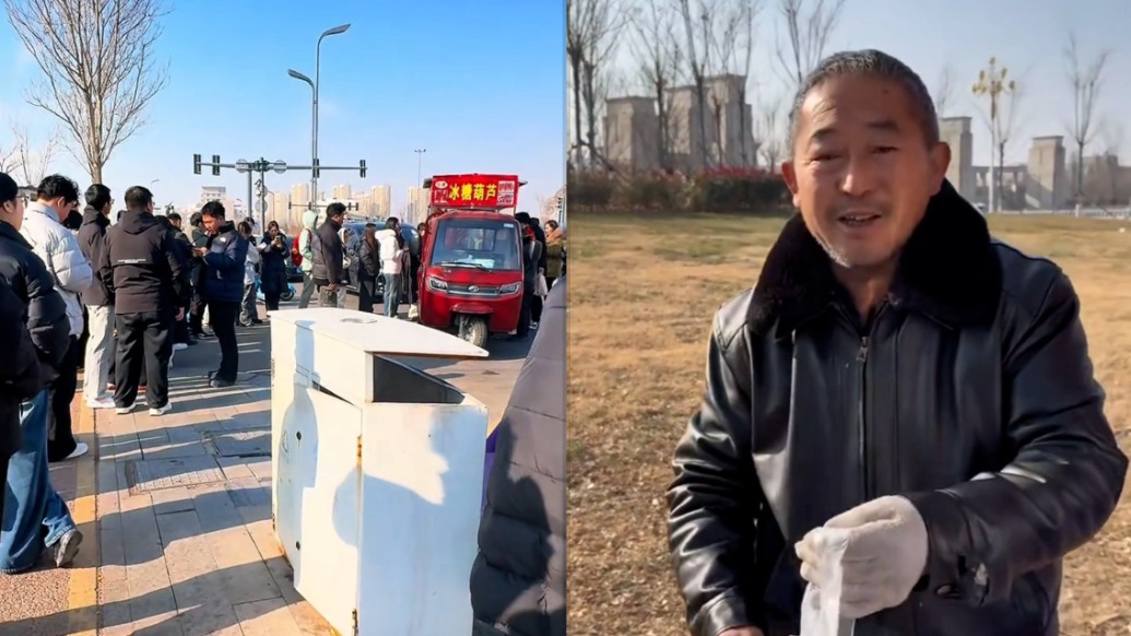 “糖葫芦大叔”丧子后出摊，大学生排队支持生意