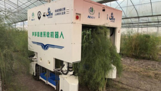 我国首台芦笋高速采收机器人问世，每小时可采2500根