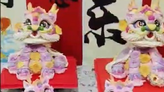 她把面团捏“活”了！非遗传承人捏醒狮花馍希望将技艺传承