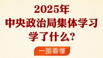 时习之丨2025年中央政治局集体学习学了什么? 一图看懂