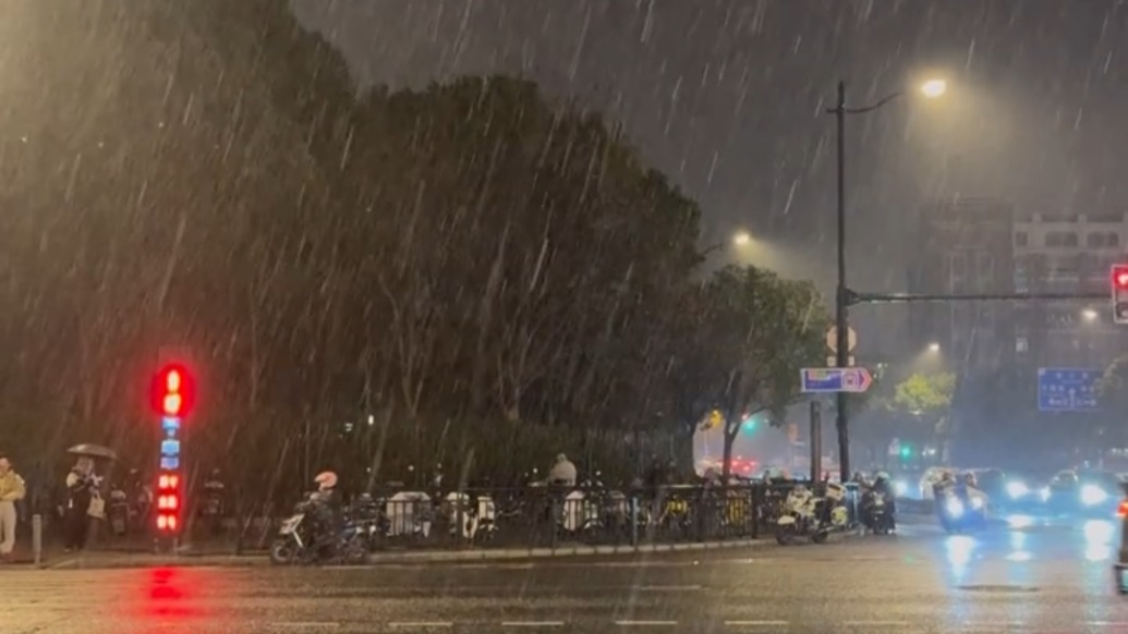 上海下雪啦！网友分享飘雪瞬间，后续天气先暖后冷请留意