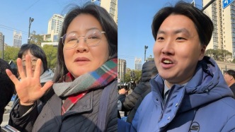 现场丨韩国总统李在明到访上海，民众寒风中守候5小时：“愿中韩友谊长存”