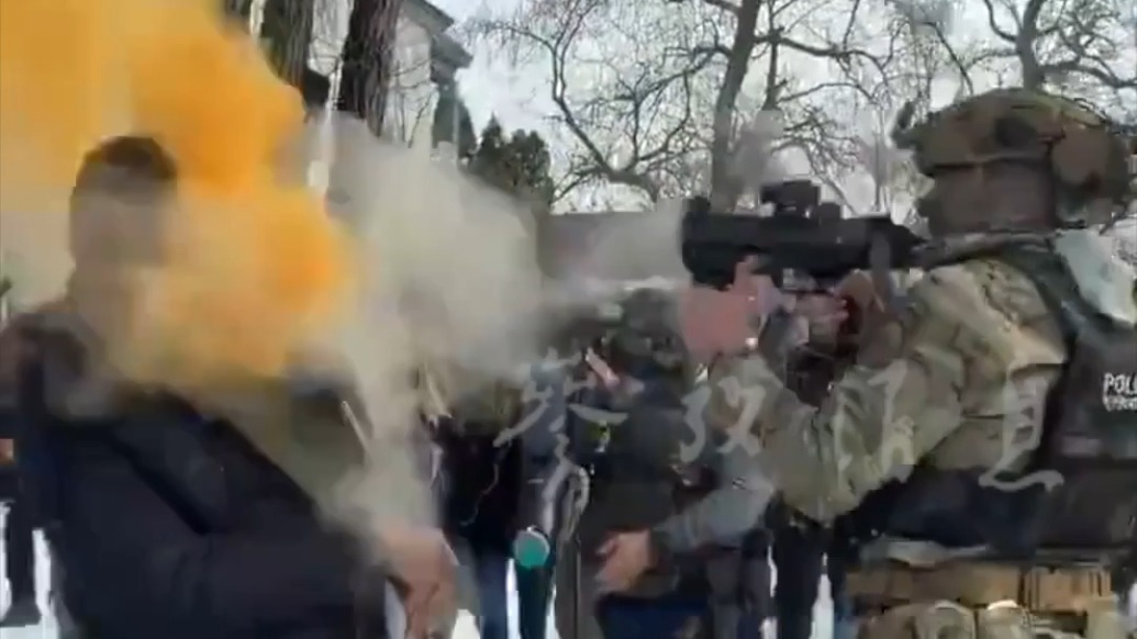 美国多地举行抗议移民执法行动，示威者遭警方“怼脸”射击