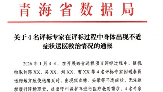 4名专家因“送餐延误身体不适”拒评标，青海省数据局：正在研究进一步处理