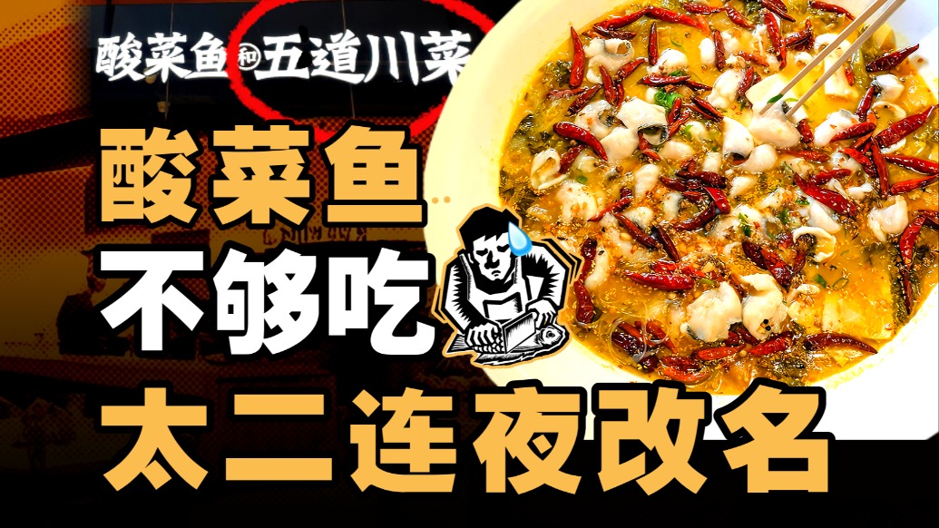 预制菜网红店开不下去了，太二酸菜鱼改名自救