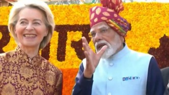 歐盟-印度峰會前，歐盟領(lǐng)導(dǎo)人出席印度閱兵式