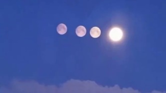 视频丨夜空中挂了“4个月亮”，俄罗斯圣彼得堡现“假月”奇观