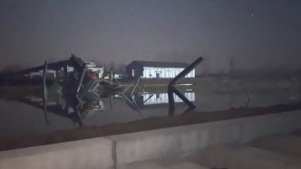 江蘇鹽城響水一在建大橋塌落致2死3失聯(lián)