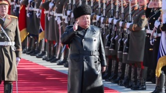 金正恩訪問(wèn)國(guó)防省慶祝朝鮮人民軍建軍78周年，勉勵(lì)全軍官兵