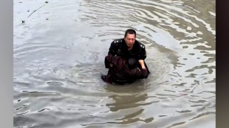 跳水救坠河老人手机被泡坏，城管队员称“救人要紧”