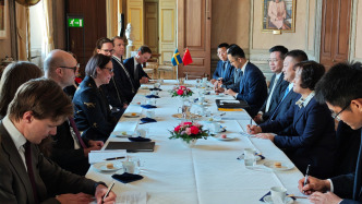 陆慷率中联部代表团访问瑞典