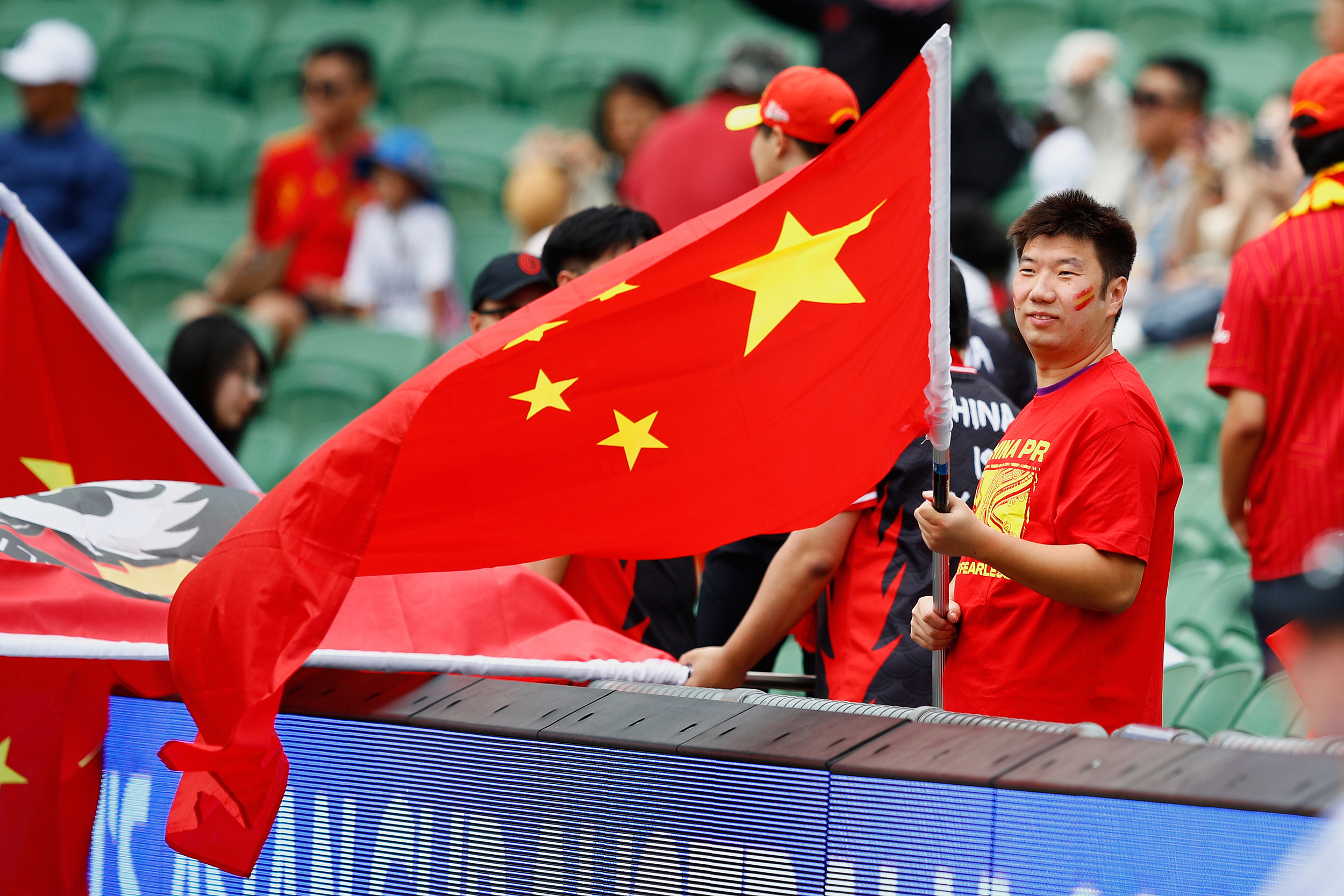 现场的中国球迷。