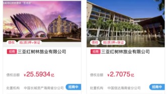三亞紅樹(shù)林的“文旅神話(huà)”終陷債務(wù)困局，45億元債權(quán)被擺上貨架