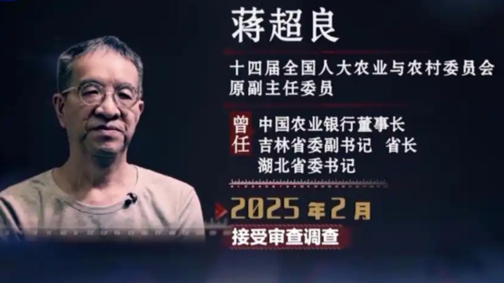 全国人大农业与农村委员会原副主任委员蒋超良被提起公诉