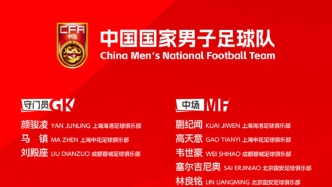 國足公布最新一期集訓(xùn)名單，多位U23國腳入選