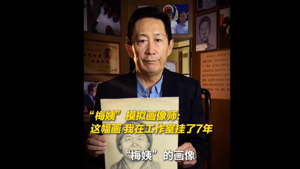 视频丨“梅姨”画像和真实样貌相似度有多高？“神笔警探”回应