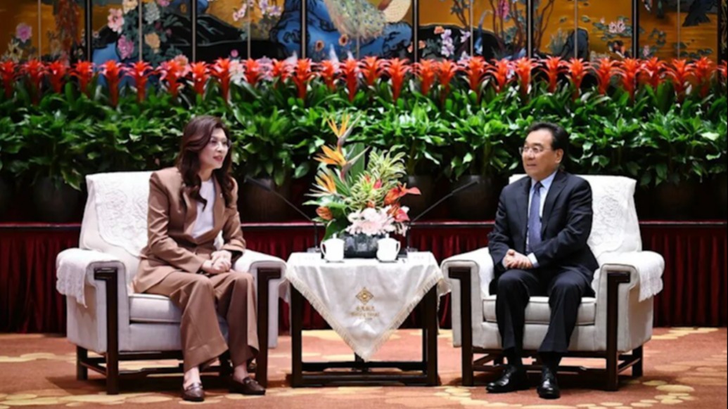 信长星会见中国国民党主席郑丽文