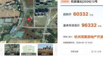 杭州土拍熱度延續(xù)：濱江、綠城分食兩宗宅地，西湖區(qū)地塊溢價(jià)率近60%