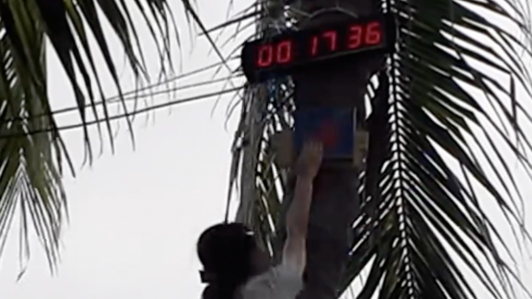 夯爆了！海南“三月三”攀椰大赛，16岁女生17秒上树