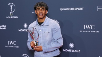 網(wǎng)球成勞倫斯獎(jiǎng)最大贏家，亞馬爾獲年度最佳青年運(yùn)動(dòng)員獎(jiǎng)